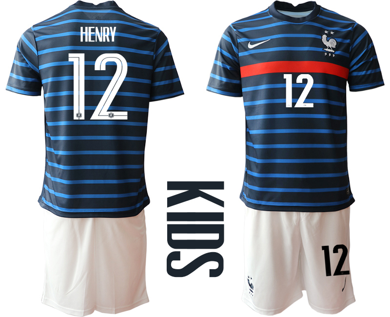 2021 France home Youth #12 soccer jerseys